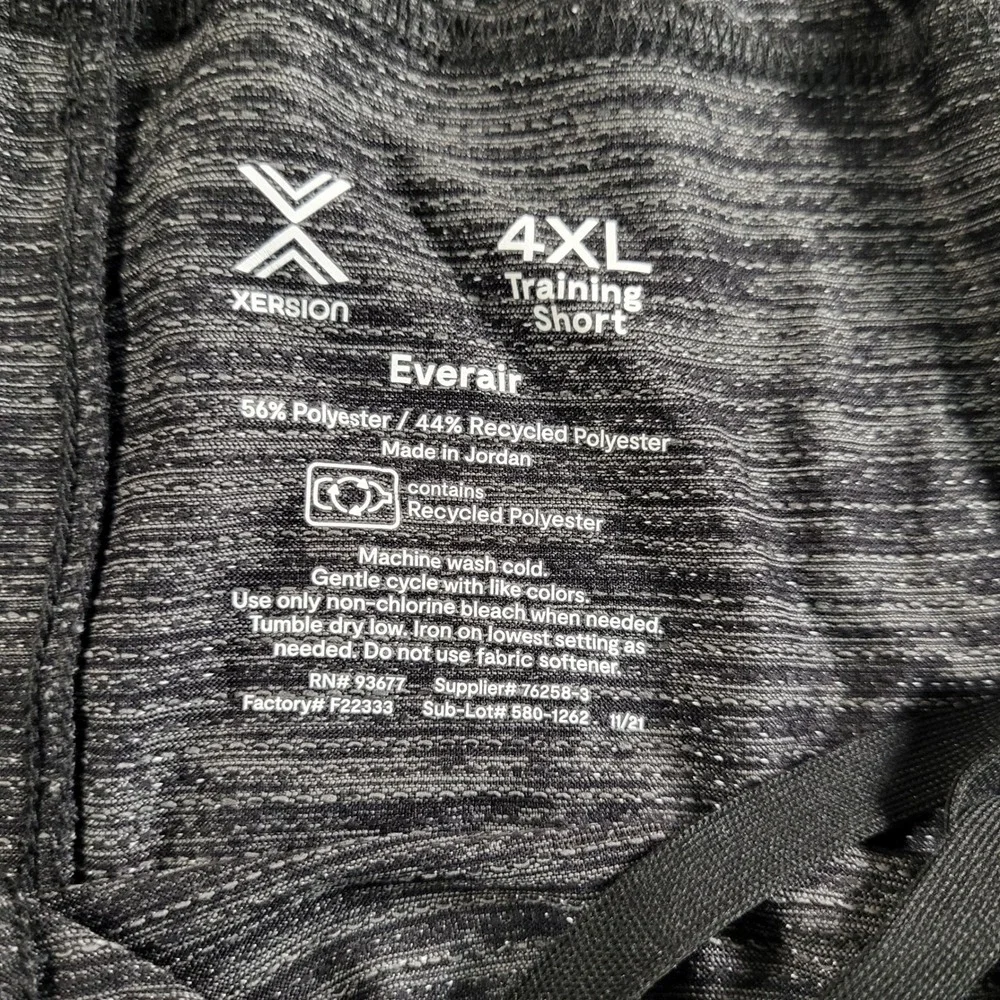 Xersion Mens 4XL NWT Training Shorts Black Heather Everair Quick-Dri Athletic